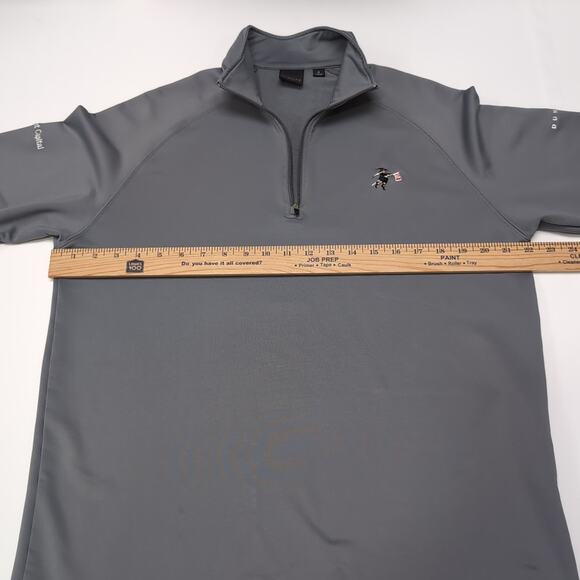 Dunning Golf 1/4 Zip Performance Pullover Mens M Gray Halloween Witch Broom READ - Picture 12 of 15